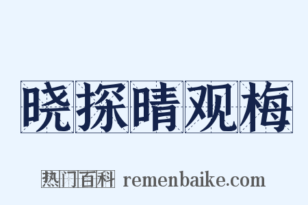 晓探晴观梅是什么意思的图片